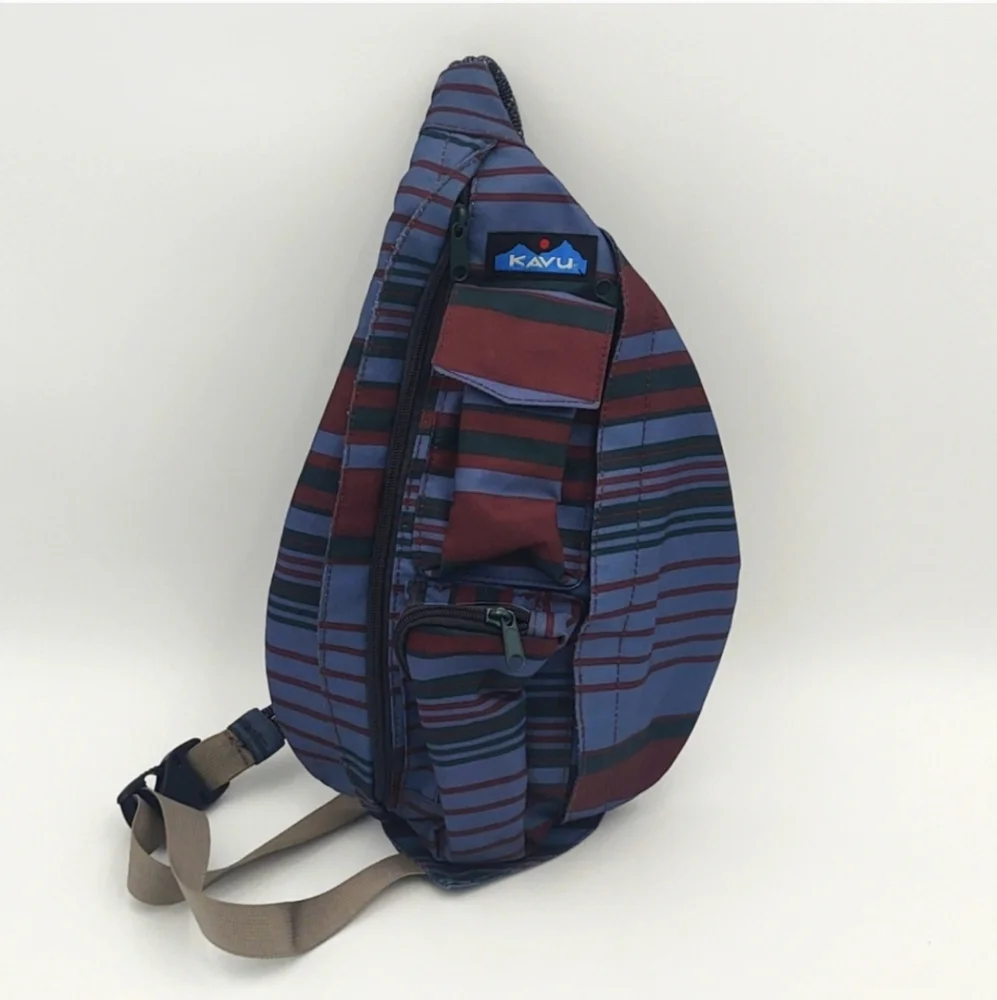 KAVU Sling Backpack Gorpcore Travel Errands Blue Colorblock